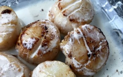 Seared Scallops With Whiskey Cream Sauce
