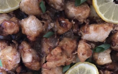 Asian Style Chicken Nuggets with Lemon Glaze