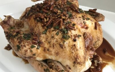 Roasted Turkey with Fried Pecan-Bourbon Glaze