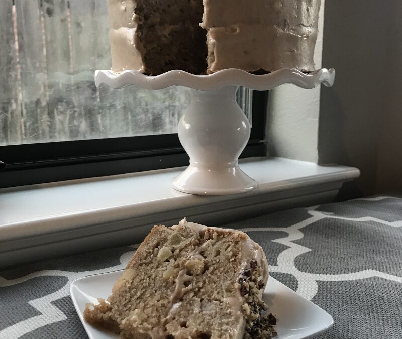 Apple Spice Cake with Cinnamon Cream Cheese Frosting