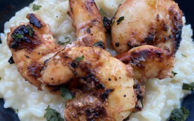 Parmesan Risotto with Roasted Shrimp