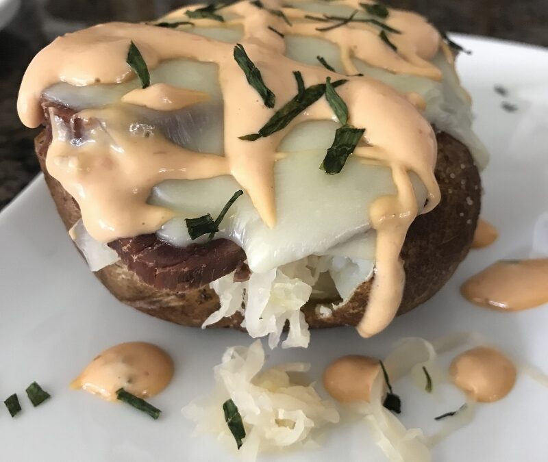 Reuben Loaded Baked Potato