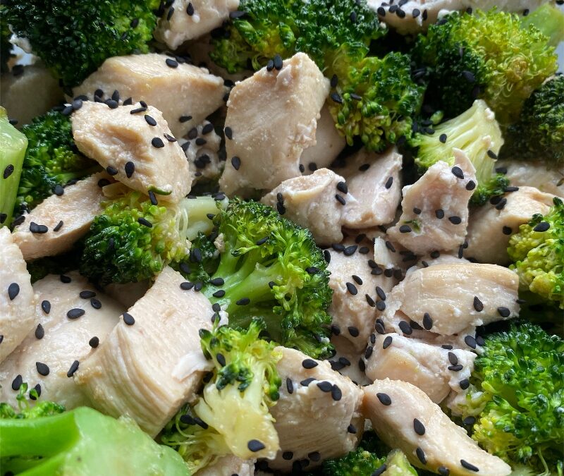 Sesame Chicken and Broccoli Sheet Pan