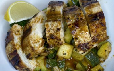 Asado Chicken and Sautéed Lemon Zucchini