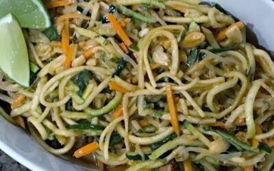 Zucchini Noodles With Spicy Peanut Sauce