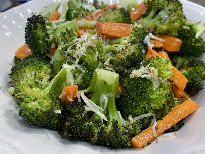 Roasted Broccoli and Carrots
