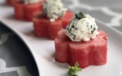 Goat Cheese-Melon Bites