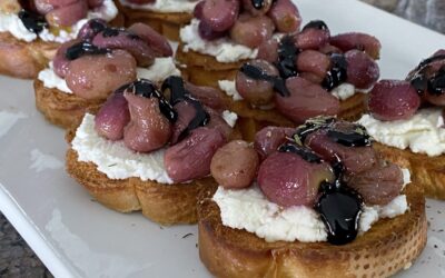 Roasted Grape & Balsamic Crostini