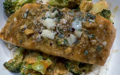 Coconut Curry Salmon with Garlic Butter