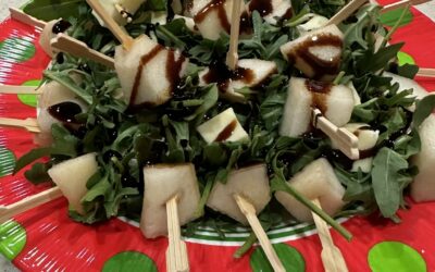 Pear & Brie Cheese Salad Skewers