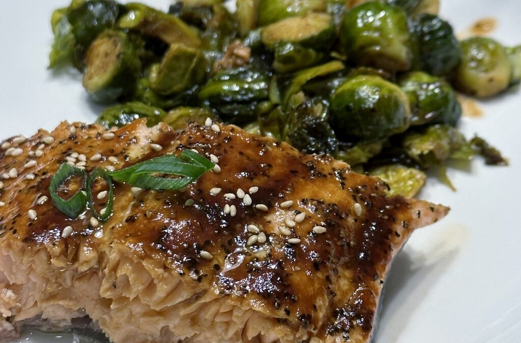Asian BBQ Salmon and Brussels Sprouts