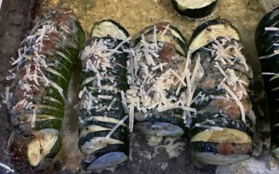 Garlic Parmesan Roasted Zucchini