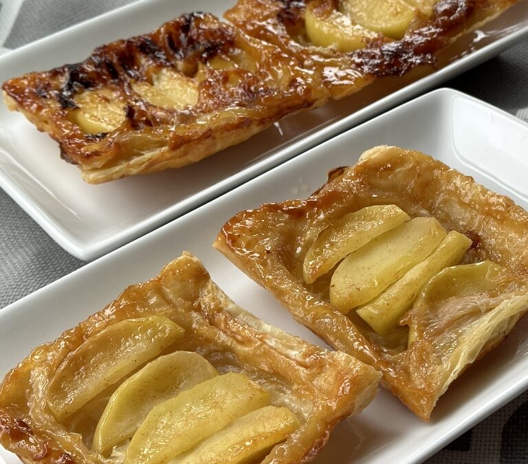 Hot Honey Brie and Apple Puff Pastry Turnover