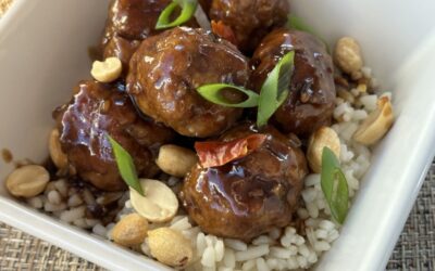 Kung Pao Baked Chicken Meatballs